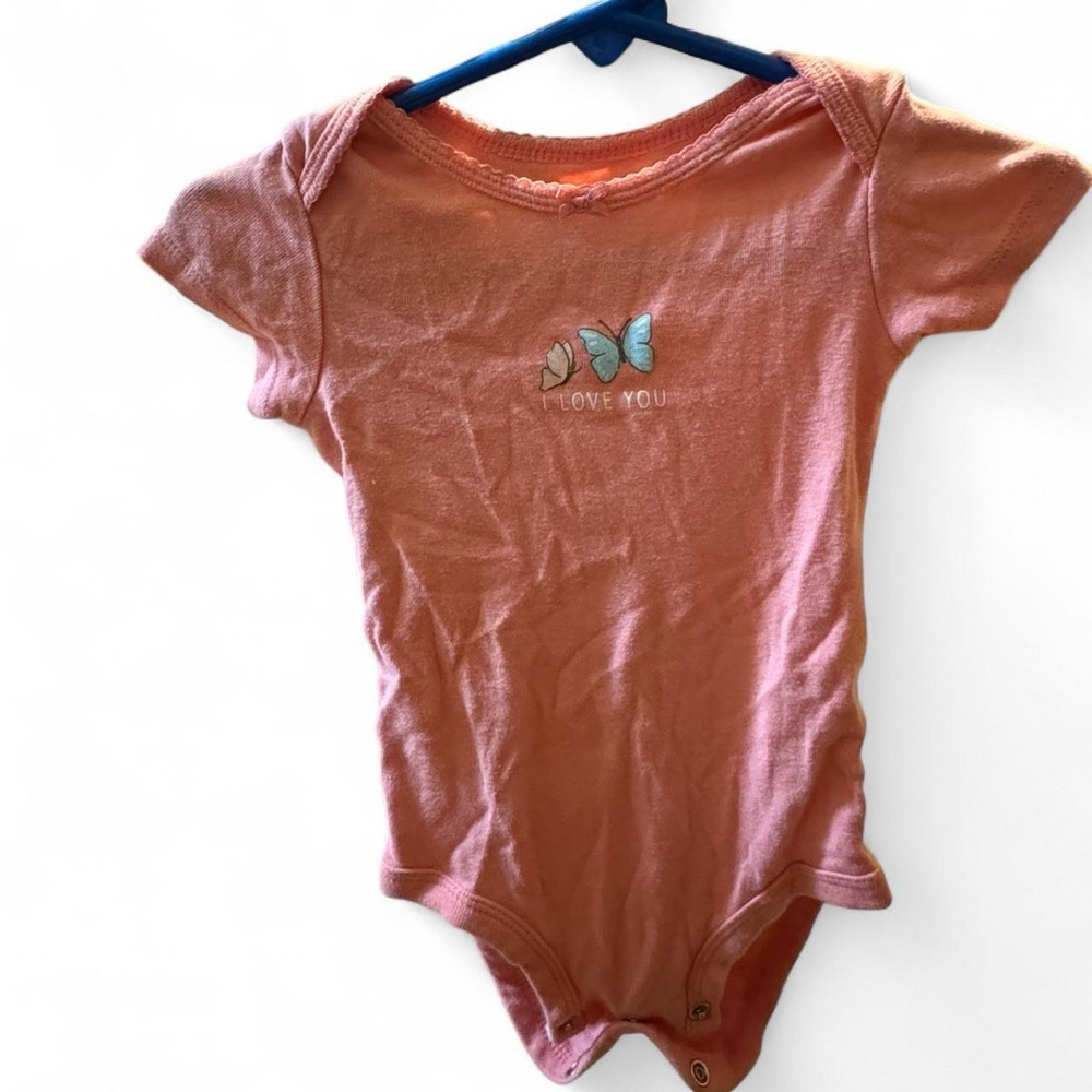 Carter's Pink Bodysuit Soft Cotton Short Sleeves